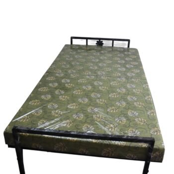 Premium (folding cushion cot metal  frame  full heavy{wheel supported} " )