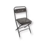 Special Metal Cafeteria Chair - Grey, Pre-Assembled