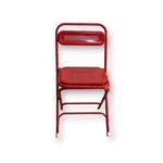 Special Metal Cafeteria Chair – Red, Pre-Assembled